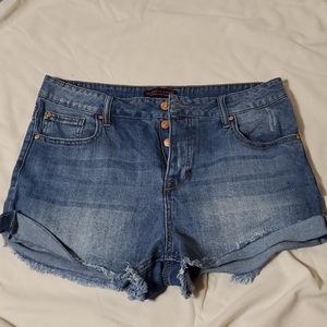 High waist denim Jean cut offs
